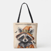 ハロウィーンラクーンパーソナライズされた トートバッグ (裏面)