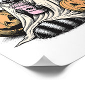 ハロウィーンラクーン幽霊 ポスター (角)