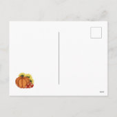 ハロウィーンラクーン(スカルとカボチャ) シーズンポストカード (裏面)