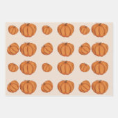 ハロウィーンラクーン(スカルとカボチャ) ラッピングペーパーシート (正面2)