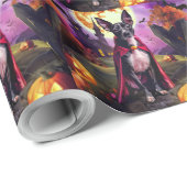 ハロウィーンラットテリアヴァンパイアパンプキンズ怖 ラッピングペーパー (ロールコーナー)