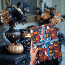 ハロウィーンラッピング紙と不気味なかわいいデザイン ラッピングペーパー
