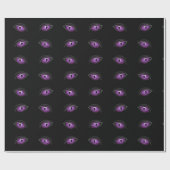 ハロウィーンラッピング紙パープルアイズ ラッピングペーパー (フラット)