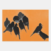 ハロウィーンラッピング紙フラットシートセット3 ラッピングペーパーシート (正面3)