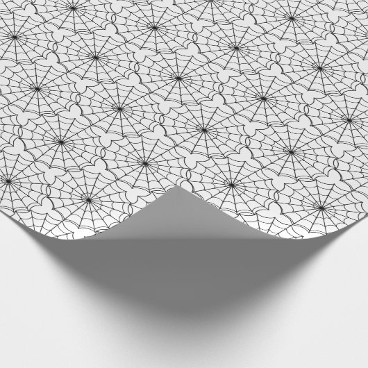 ハロウィーンラッピング紙 – スパイダーウェブ ラッピングペーパー (角)