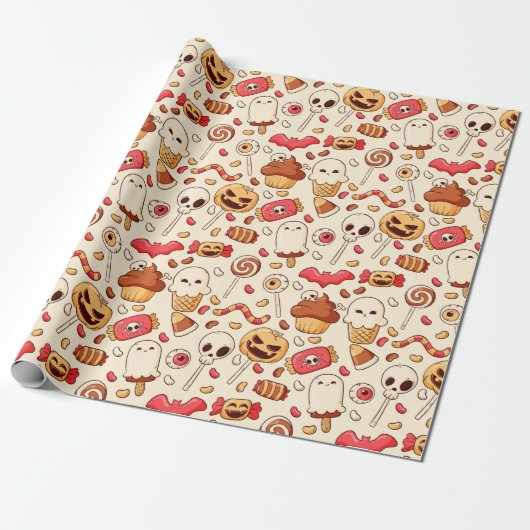 ハロウィーンラッピング紙 ラッピングペーパー (アンロールド)