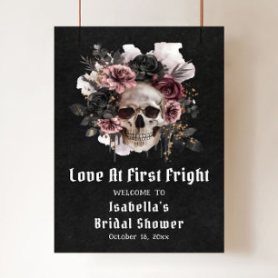 ハロウィーンラブアットファーストブライダルシャワー歓迎 ポスター