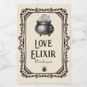 ハロウィーンラブエリクサードリンク不気味 ワインラベル (シングルラベル)
