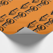 ハロウィーンラブスカルスパイダーウィッチキャット ラッピングペーパー (角)