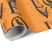 ハロウィーンラブスカルスパイダーウィッチキャット ラッピングペーパー (ロールコーナー)