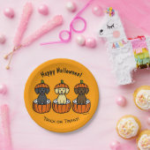 ハロウィーンラブラドールパピースアンドパンプキンス ペーパープレート (パーティー)