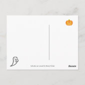 ハロウィーンラブラドールパピースアンドパンプキンス ポストカード (裏面)