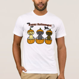 ハロウィーンラブラドールパピースアンドパンプキンス Tシャツ