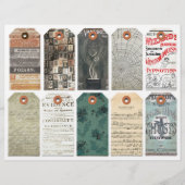 ハロウィーンラベルクリップアートシートダークアカデミア (正面)