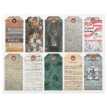 ハロウィーンラベルクリップアートシートダークアカデミア