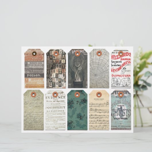 ハロウィーンラベルクリップアートシートダークアカデミア (スタンド正面)