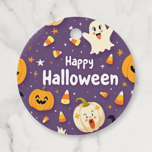 ハロウィーンラベル – お菓子やギフトに最適! フェイバータグ (正面)