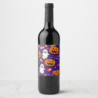 ハロウィーンラベル ワインラベル