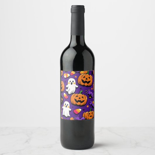 ハロウィーンラベル ワインラベル (正面)