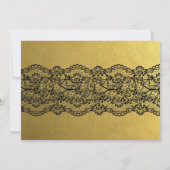 ハロウィーンランジェリーシャワー紫のブラックレース 招待状 (裏面)