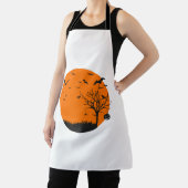 ハロウィーンランドスケープハロウィーンデザイン エプロン (インサイチュ)