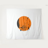 ハロウィーンランドスケープハロウィーンデザイン タペストリー (正面(横))