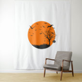 ハロウィーンランドスケープハロウィーンデザイン タペストリー (インサイチュ)