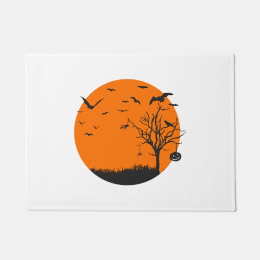 ハロウィーンランドスケープハロウィーンデザイン ドアマット (正面)