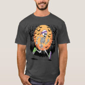 ハロウィーンランナースケルトン：グラフィックフィットネス愛好家 Tシャツ (正面)