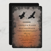 ハロウィーンラヴェンスとハートエバー結婚モア 招待状 (正面/裏面)