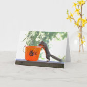 ハロウィーンリス カード (黄色い花)