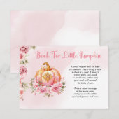 ハロウィーンリトルカボチャ赤ちゃんシャワー予約リクエスト サンキューカード (正面/裏面)