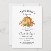 ハロウィーンリトルカボプキンベビーシャワー招待状 セーブザデート (正面)