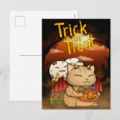 ハロウィーンリトルデビルキャット シーズンポストカード (正面/裏面)