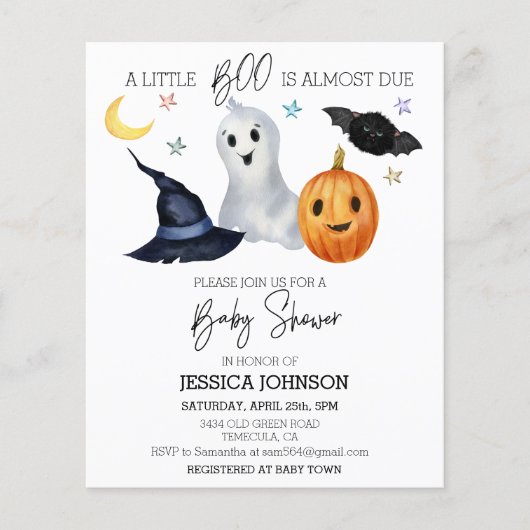 ハロウィーンリトルブウォーター色ベビーシャワー (正面)