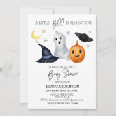 ハロウィーンリトルブウォーター色ベビーシャワー 招待状 (正面)