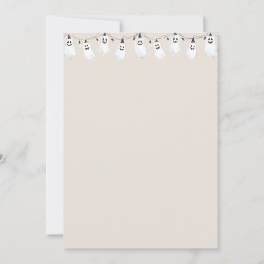 ハロウィーンリトルブカボチャかわいい赤ちゃんシャワー 招待状 (裏面)