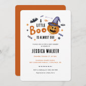 ハロウィーンリトルブカボチャ赤ちゃんシャワー 招待状 (正面/裏面)