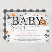 ハロウィーンリトルブカボチャ赤ちゃんシャワー 招待状 (正面/裏面)