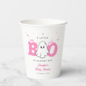 ハロウィーンリトルブカワイイ幽霊ガールベビーシャワー 紙コップ (裏面)