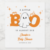 ハロウィーンリトルブカワイートニュートラルベビーシャワー ワインラベル (シングルラベル)