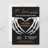 ハロウィーンリトルブスケルトンハート赤ちゃんシャワー 招待状 (正面)