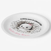 ハロウィーンリトルブピンクベビーシャワー紙プレート ペーパープレート (アングル)