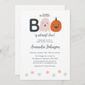 ハロウィーンリトルブベビーガールシャワー招待状 招待状 (正面/裏面)