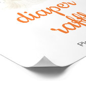 ハロウィーンリトルブベビーシャワーおむつラッフル ポスター (角)