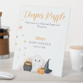ハロウィーンリトルブベビーシャワーおむつラッフル 台座サイン (インサイチュ)
