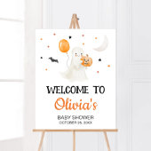 ハロウィーンリトルブベビーシャワーへようこそ ポスター