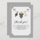 ハロウィーンリトルブベビーシャワーサンキューカード サンキューカード (正面/裏面)