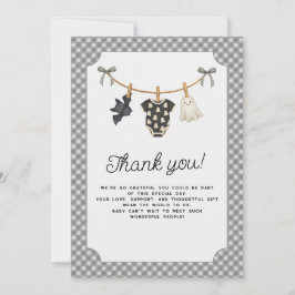 ハロウィーンリトルブベビーシャワーサンキューカード サンキューカード