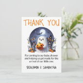 ハロウィーンリトルブベビーシャワーサンキューカード 招待状 (スタンド正面)